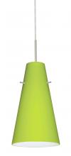  1JC-412435-LED-SN - Besa Cierro Pendant Satin Nickel Chartreuse 1x9W LED