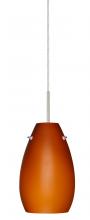  1JC-412680-SN - Besa Pera 9 Pendant Satin Nickel Amber Matte 1x100W Medium Base