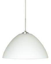  1JC-420107-LED-SN - Besa Tessa LED Pendant White Satin Nickel 1x9W LED