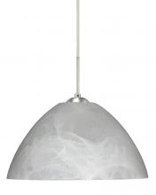  1JC-420152-LED-SN - Besa Tessa LED Pendant Marble Satin Nickel 1x9W LED