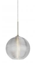  1JC-461600-LED-SN - Besa Kristall 8 Pendant Satin Nickel Clear 1x9W LED