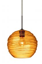  1JC-462782-BR - Besa Wave 10 Pendant Bronze Amber 1x60W Medium Base