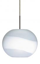  1JC-477699-BR - Besa Pendant Luna Bronze Opal Frost 1x100W Medium Base