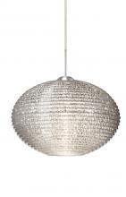  1JC-4913GL-SN - Besa Pendant Pape 12 Satin Nickel Glitter 1x75W Medium Base