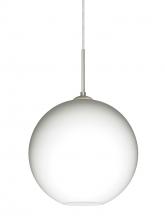  1JC-COCO1207-SN - Besa Coco 12 Pendant, Opal Matte, Satin Nickel Finish, 1x60W Medium Base