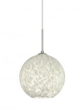  1JC-COCO819-LED-SN - Besa Coco 8 Pendant, Carrera, Satin Nickel Finish, 1x9W LED