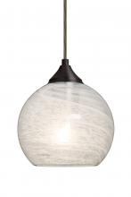  1JC-JILLYCL-BR - Besa, Jilly Cord Pendant, Vapor Clear, Bronze Finish, 1x60W Medium Base