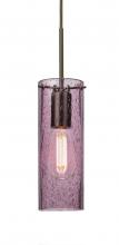  1JC-JUNI10PL-EDIL-BR - Besa, Juni 10 Cord Pendant, Plum Bubble, Bronze, 1x4W LED Filament