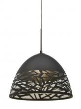  1JC-KIEVBK-BR - Besa Kiev Pendant, Black, Bronze Finish, 1x60W Medium Base