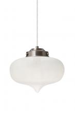  1JC-MIRAFR-EDIL-SN - Besa Mira Pendant Satin Nickel Frost 1x4W LED Filament