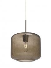  1JC-NILES10SM-BR - Besa Niles 10 Pendant, Smoke Bubble, Bronze Finish, 1x60W Medium Base T10