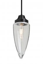  1JC-SULUCL-BK - Besa, Sulu Cord Pendant, Clear Bubble, Black Finish, 1x60W Medium Base