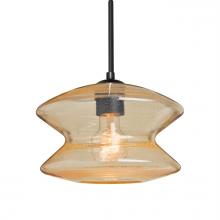  1JC-ZENGD-BK - Besa, Zen Cord Pendant, Gold Bubble, Black Finish, 1x60W MAX E26 Base