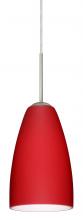  1JT-1511RM-LED-SN - Besa Riva 9 LED Pendant Ruby Matte Satin Nickel 1x9W LED