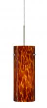  1JT-412318-LED-SN - Besa Stilo 10 LED Pendant Amber Cloud Satin Nickel 1x9W LED