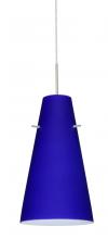 Besa Lighting 1JT-4124CM-LED-SN - Besa Cierro LED Pendant Cobalt Blue Matte Satin Nickel 1x9W LED