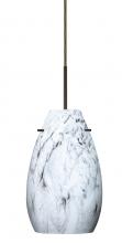  1JT-4126MG-LED-BR - Besa Pera 9 LED Pendant Marble Grigio Bronze 1x9W LED