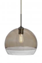  1JT-ALLY12SM-EDIL-BR - Besa, Ally 12 Cord Pendant, Smoke/Clear, Bronze Finish, 1x5W LED Filament