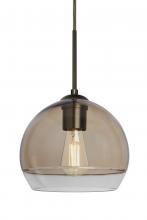  1JT-ALLY8SM-EDIL-BR - Besa, Ally 8 Cord Pendant, Smoke/Clear, Bronze Finish, 1x5W LED Filament