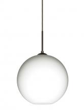  1JT-COCO1007-BR - Besa Coco 10 Pendant, Opal Matte, Bronze Finish, 1x60W Medium Base