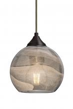  1JT-JILLYSM-EDIL-BR - Besa, Jilly Cord Pendant, Vapor Smoke, Bronze Finish, 1x5W LED Filament