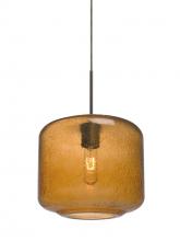  1JT-NILES10AM-BR - Besa Niles 10 Pendant, Amber Bubble, Bronze Finish, 1x60W Medium Base T10