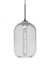 Besa Lighting 1JT-OMEGA12CL-EDIL-BR - Besa, Omega 12 Cord Pendant, Clear, Bronze Finish, 1x4W LED Filament