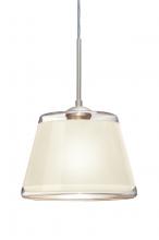  1JT-PIC9WH-LED-SN - Besa Pendant Pica 9 Satin Nickel White Sand 1x9W LED