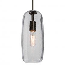  1JT-PINOT13CL-BR - Besa, Pinot 13 Cord Pendant, Clear Bubble, Bronze FInish 1x60W Incandescent