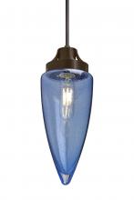  1JT-SULUBL-EDIL-BR - Besa, Sulu Cord Pendant, Blue Bubble, Bronze Finish, 1x4W LED Filament