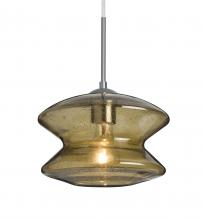  1JT-ZENLT-SN - Besa, Zen Cord Pendant, Latte Bubble, Satin Nickel Finish, 1x60W Medium Base