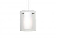  1KG-C00607-LED-SN - Besa Pahu 8 LED Pendant 1Kg Clear/Opal Satin Nickel 1x11W LED