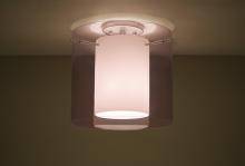  1KM-A18407-SN - Besa Ceiling Pahu 12 Satin Nickel Transparent Amethyst/Opal 1x100W Medium Base