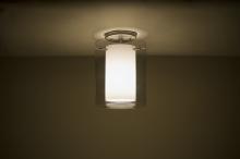 Besa Lighting 1KM-S00607-LED-SN - Besa Ceiling Pahu 8 Satin Nickel Transparent Smoke/Opal 1x11W LED