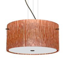  1KV-4008CS-BR - Besa Pendant Tamburo 16 Bronze Stone Copper Foil 3x100W Medium Base