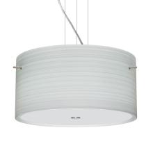  1KV-4008KR-SN - Besa Pendant Tamburo 16 Satin Nickel Chalk 3x100W Medium Base