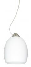  1KX-169707-SN - Besa Lucia Stem Pendant Opal Matte Satin Nickel 1x100W Medium Base