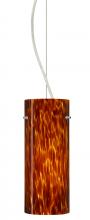  1KX-412318-LED-SN - Besa Stilo 10 LED Cable Pendant Amber Cloud Satin Nickel 1x9W LED