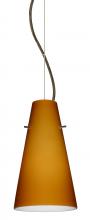  1KX-412480-BR - Besa Cierro Cable Pendant Amber Matte Bronze 1x100W Medium Base