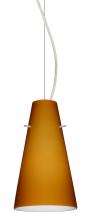  1KX-412480-LED-SN - Besa Cierro LED Cable Pendant Amber Matte Satin Nickel 1x9W LED