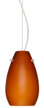  1KX-412680-LED-SN - Besa Pera 9 LED Pendant Amber Matte Satin Nickel 1x9W LED