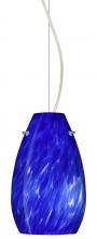  1KX-412686-SN - Besa Pera 9 Cable Pendant Blue Cloud Satin Nickel 1x100W Medium Base