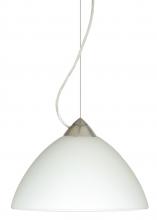  1KX-420107-LED-SN - Besa Tessa LED Cable Pendant White Satin Nickel 1x9W LED