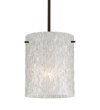  1TT-4006GL-LED-BR - Besa Pendant Tamburo 8 Bronze Glitter Stone 1x11W LED