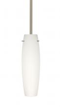  1TT-412107-LED-SN - Besa Tu Tu Stem Pendant Satin Nickel Opal Matte 1x5W LED