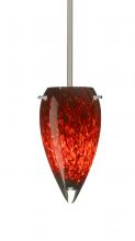  1TT-412541-SN - Besa Juli Stem Pendant Satin Nickel Garnet 1x100W Medium Base