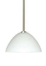  1TT-420107-SN - Besa Tessa Stem Pendant Satin Nickel White 1x75W Medium Base