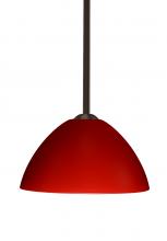  1TT-420131-LED-BR - Besa Tessa LED Stem Pendant Red Matte Bronze 1x9W LED