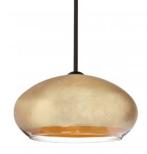  1TT-4345GF-LED-BR - Besa Brio 14 Stem Pendant Bronze Gold Foil 1x9W LED