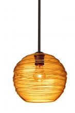  1TT-462782-BR - Besa Wave 10 Stem Pendant Bronze Amber 1x60W Medium Base